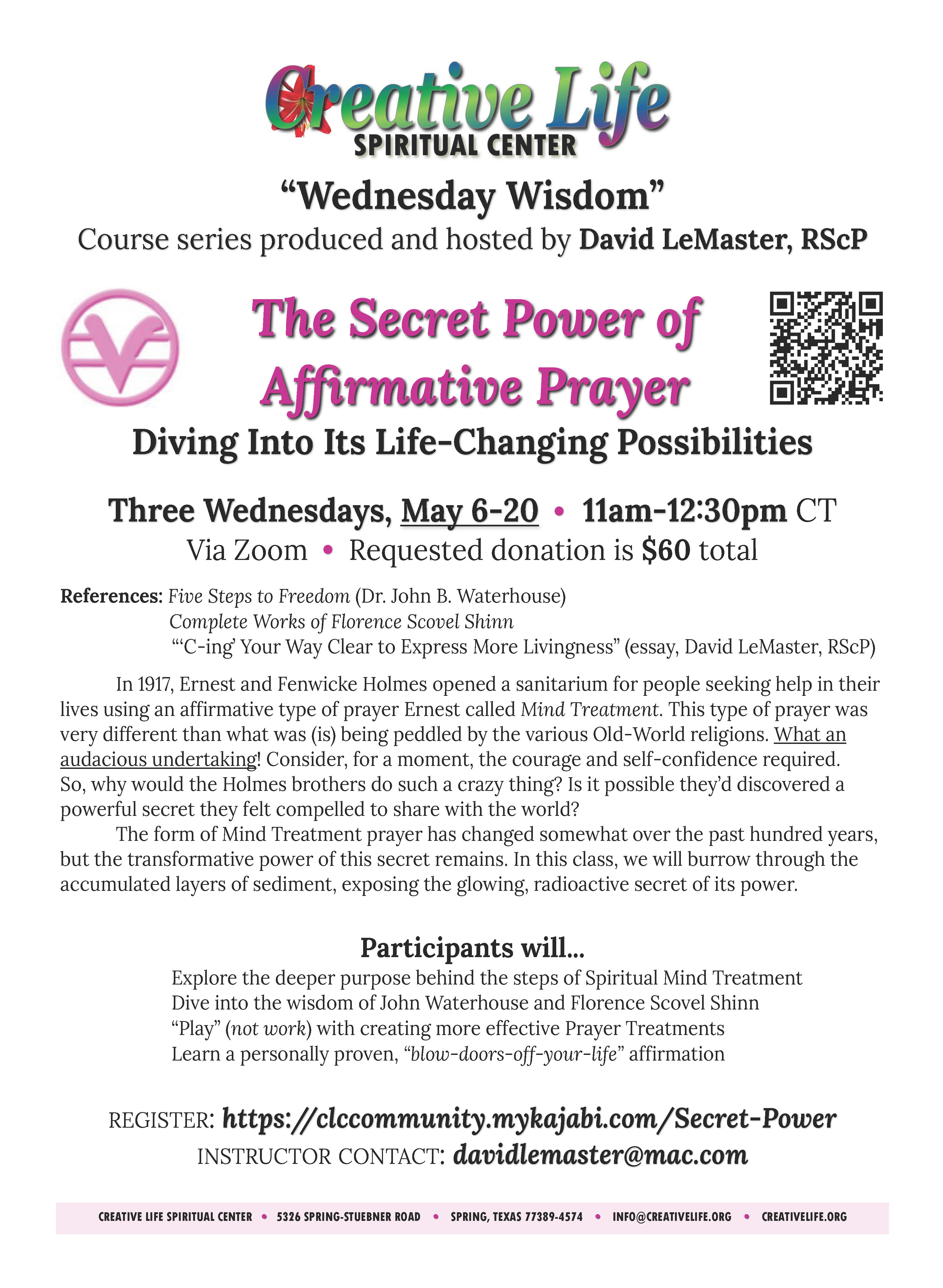 Affirmative Prayer class